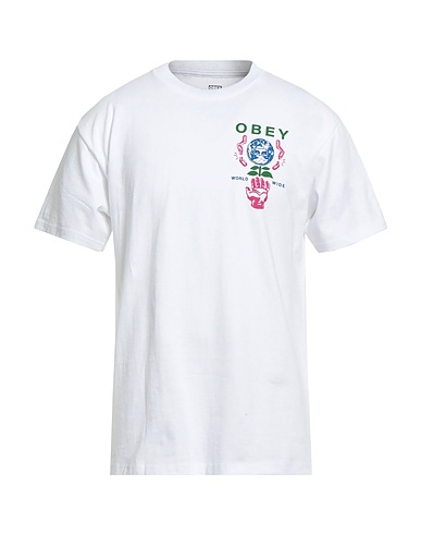 OBEY T-shirt Bianco 100% Cotone