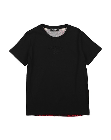 VERSACE YOUNG T-shirt Black 100% Cotton, Polyester