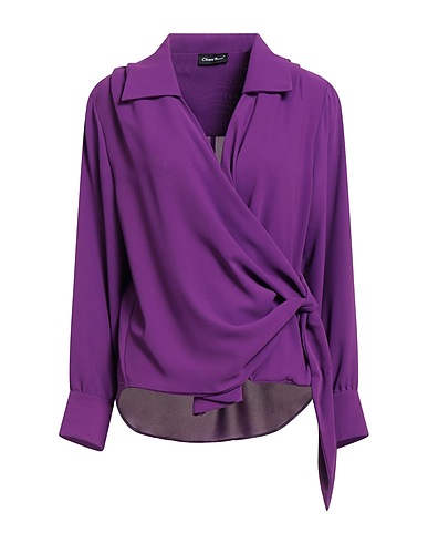 CHIARA BRUNI Solid colour shirts & blouses Mauve 52% Polyester, 48% Viscose