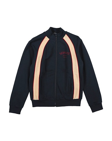 VERSACE YOUNG Sweatshirt Midnight blue 100% Cotton, Viscose, Elastane