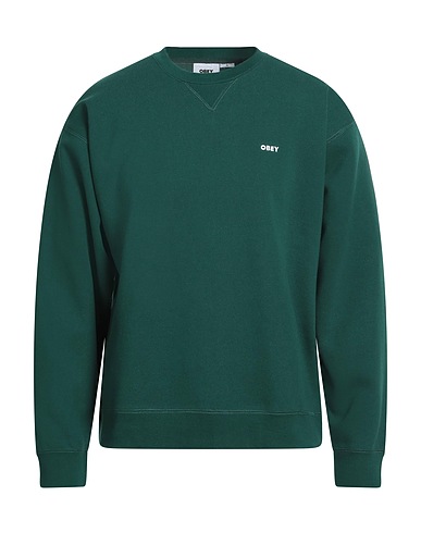 OBEY Sweatshirt Dark green 58% Cotton, 42% Polyester