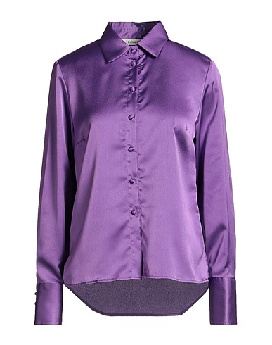 CAFèNOIR Solid colour shirts & blouses Purple 100% Polyester