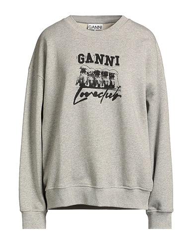 GANNI Sweatshirt Light grey 100% Organic cotton