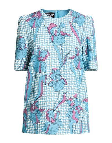 BOUTIQUE MOSCHINO Top Light blue 90% Polyester, 10% Elastane