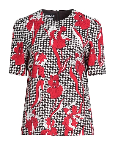 BOUTIQUE MOSCHINO Top Red 90% Polyester, 10% Elastane