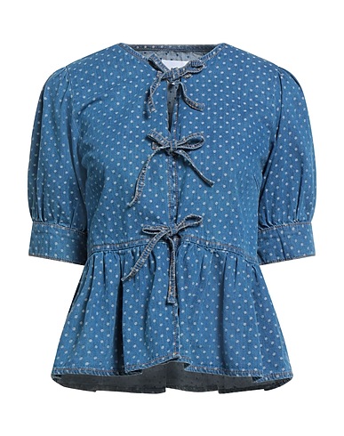 GANNI Denim shirt Blue 100% Organic cotton