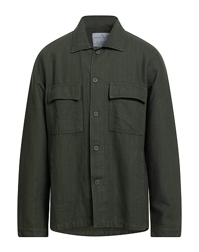 LUCA BERTELLI Solid colour shirt 97% Cotton, 3% Elastane