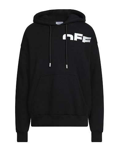 OFF-WHITE™ Hooded sweatshirt Black 100% Cotton, Elastane
