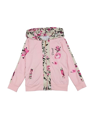 ROBERTO CAVALLI Hooded track jacket JUNIOR 96% Cotton, 4% Elastane