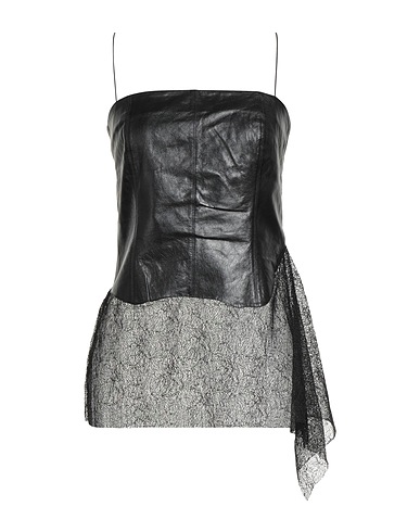 HELMUT LANG Top 100% Sheepskin, Polyester