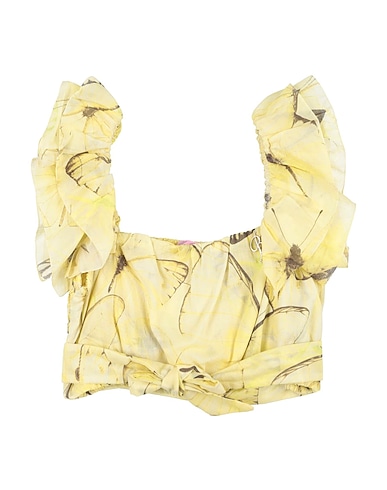 MISS BLUMARINE Top Yellow 100% Cotton