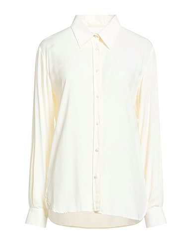 DEUXIEME Solid color shirts & blouses Cream 100% Viscose
