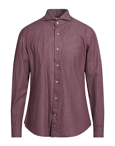 GIANNETTO PORTOFINO Solid color shirt Plum 100% Cotton