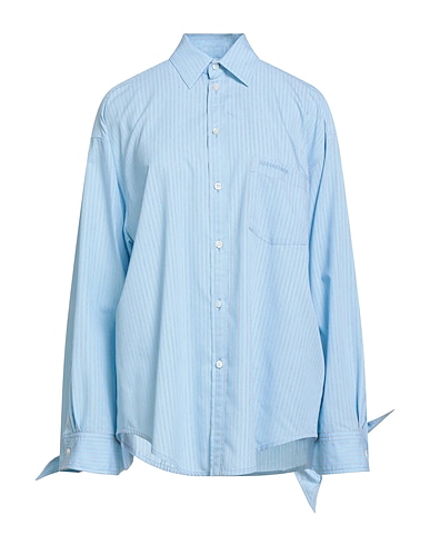 BALENCIAGA Striped shirt Sky blue 87% Viscose, 13% Polyamide