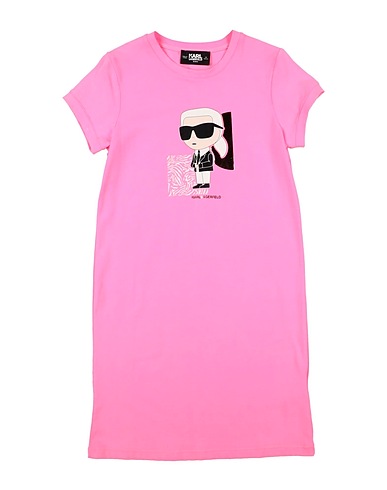 KARL LAGERFELD Vestito KIDS Fucsia 72% Cotone, 22% Modal, 6% Elastan