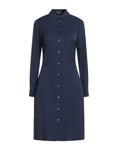 THEORY Midi dresses BLU NAVY 100% Silk