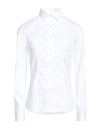 920 ITALIAN STYLE Solid colour shirts & blouses White 97% Cotton, 3% Elastane