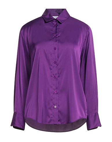 GERARD DAREL Solid colour shirts & blouses Purple 97% Polyester, 3% Elastane