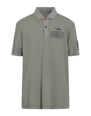 AERONAUTICA MILITARE Polo Verde salvia 100% Cotone