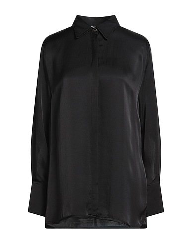 SKILLS & GENES Solid colour shirts & blouses Black 100% Viscose