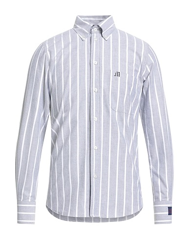 MSGM Striped shirt Light grey 100% Cotton
