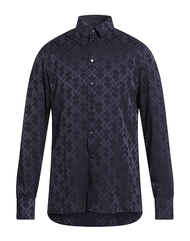 DOLCE&GABBANA Patterned shirt Navy blue 100% Silk