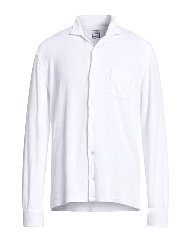 FEDELI Camicia tinta unita SWIM&WEAR Bianco 100% Cotone