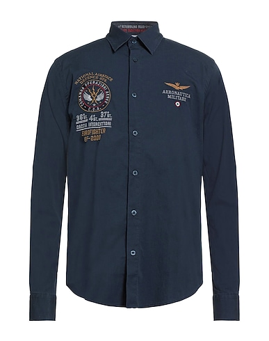AERONAUTICA MILITARE Camicie Blu navy 97% Cotone, 3% Elastan