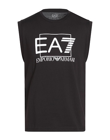 EA7 T-Shirt Schwarz 100% Baumwolle