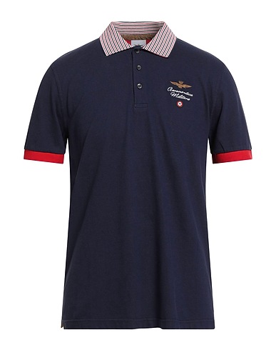 AERONAUTICA MILITARE Polo shirt Midnight blue 96% Cotton, 4% Elastane
