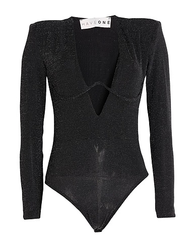 HAVEONE ΜΠΛΟΥΖΑΚΙΑ Μαύρο 77% Πολυαμίδη, 18% Μεταλλική ίνα, 5% Ελαστικές ίνες