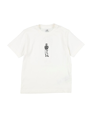 C.P. COMPANY UNDERSIXTEEN T-Shirt BIANCO 100% Baumwolle