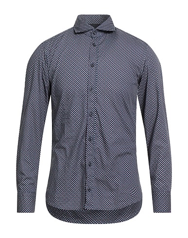 BASTONCINO Patterned shirt Midnight blue 100% Cotton
