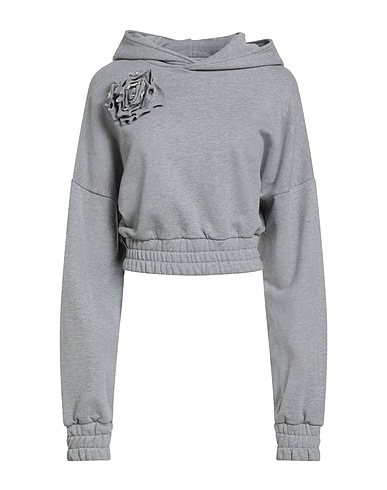 GIUSEPPE DI MORABITO Hooded track jacket  Light grey 100% Cotton