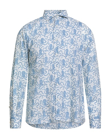 FEDELI Linen shirt Light blue 100% Linen