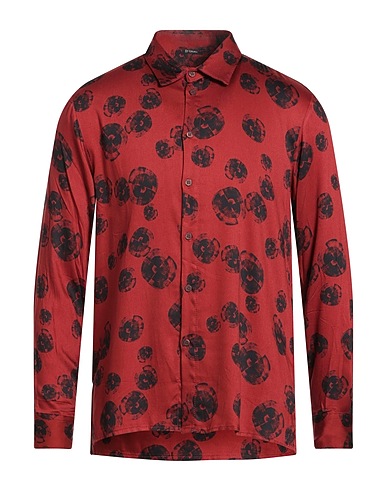IMPERIAL Patterned shirt Brick 100% Viscose