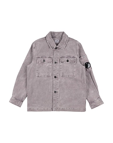 C.P. COMPANY UNDERSIXTEEN Solid colour shirt Taupe 98% Cotton, 2% Elastane