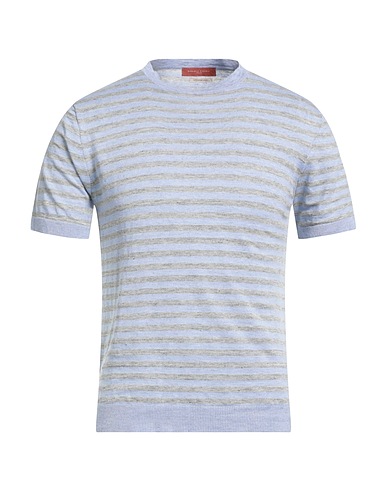 DANIELE FIESOLI T-shirt Light blue 100% Linen