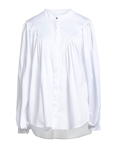 REVISE CONCEPT Solid colour shirts & blouses White 69% Cotton, 26% Nylon, 5% Elastane