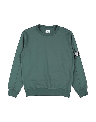 C.P. COMPANY UNDERSIXTEEN Sweatshirt Green 100% Cotton, Elastane