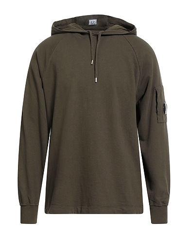 C.P. COMPANY Hooded track jacket  Military green 100% Cotton