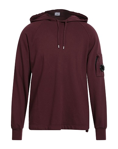 C.P. COMPANY Hooded track jacket  Burgundy 100% Cotton