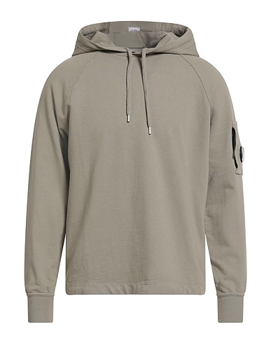 C.P. COMPANY Hooded track jacket  Khaki 100% Cotton