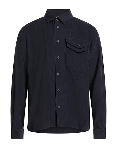 C.P. COMPANY Solid colour shirt Midnight blue 100% Cotton