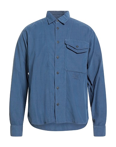 C.P. COMPANY Solid colour shirt Slate blue 100% Cotton