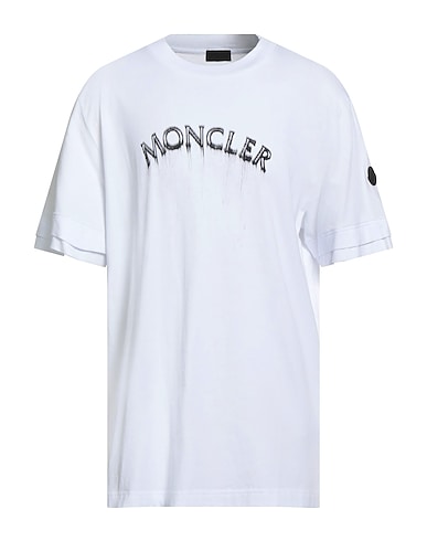 MONCLER T-shirt MATT BLACK White 100% Cotton