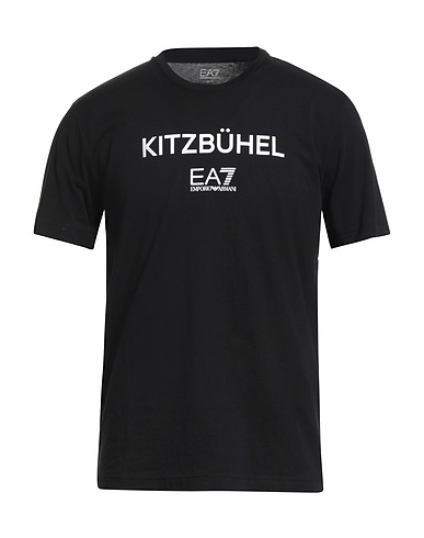 EA7 T-shirt Black 100% Cotton
