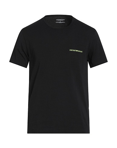EMPORIO ARMANI Basic T-Shirt Black 95% Cotton, 5% Elastane