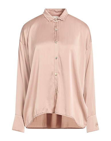 CROSSLEY Solid colour shirts & blouses Taupe 91% Silk, 9% Elastane