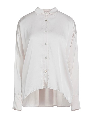 CROSSLEY Solid colour shirts & blouses Light grey 91% Silk, 9% Elastane